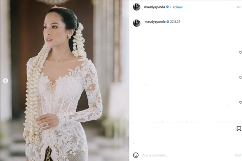 Maudy Ayunda Dibanjiri Ucapan Selamat Menikah Usai Pajang Foto Berbusana Pengantin