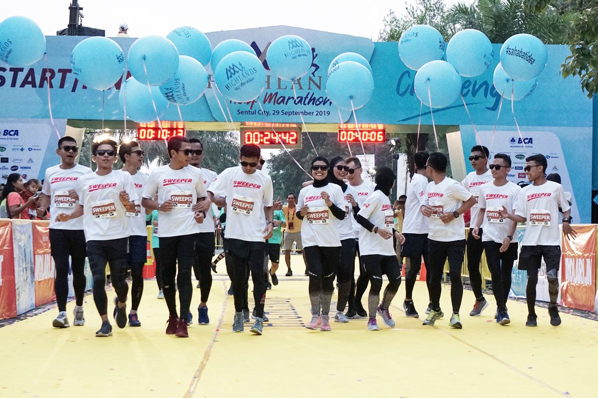 Acara Highlands Half Marathon, Minggu, 29 September 2019 dengan venue utama di Taman Budaya, Sentul City, Kabupaten Bogor, Jawa Barat.