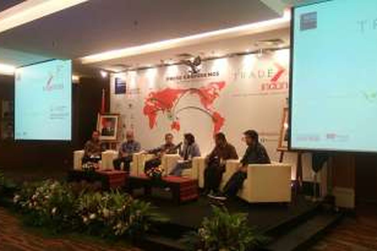 Jumpa pers Trade Expo Indonesia 2016 di Auditorium Kementerian Perdagangan, Jakarta Pusat, Rabu (24/8/2016).