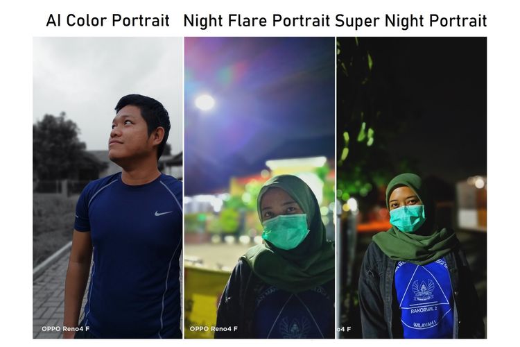 Fitur kamera portrait di Oppo Reno4 F. 