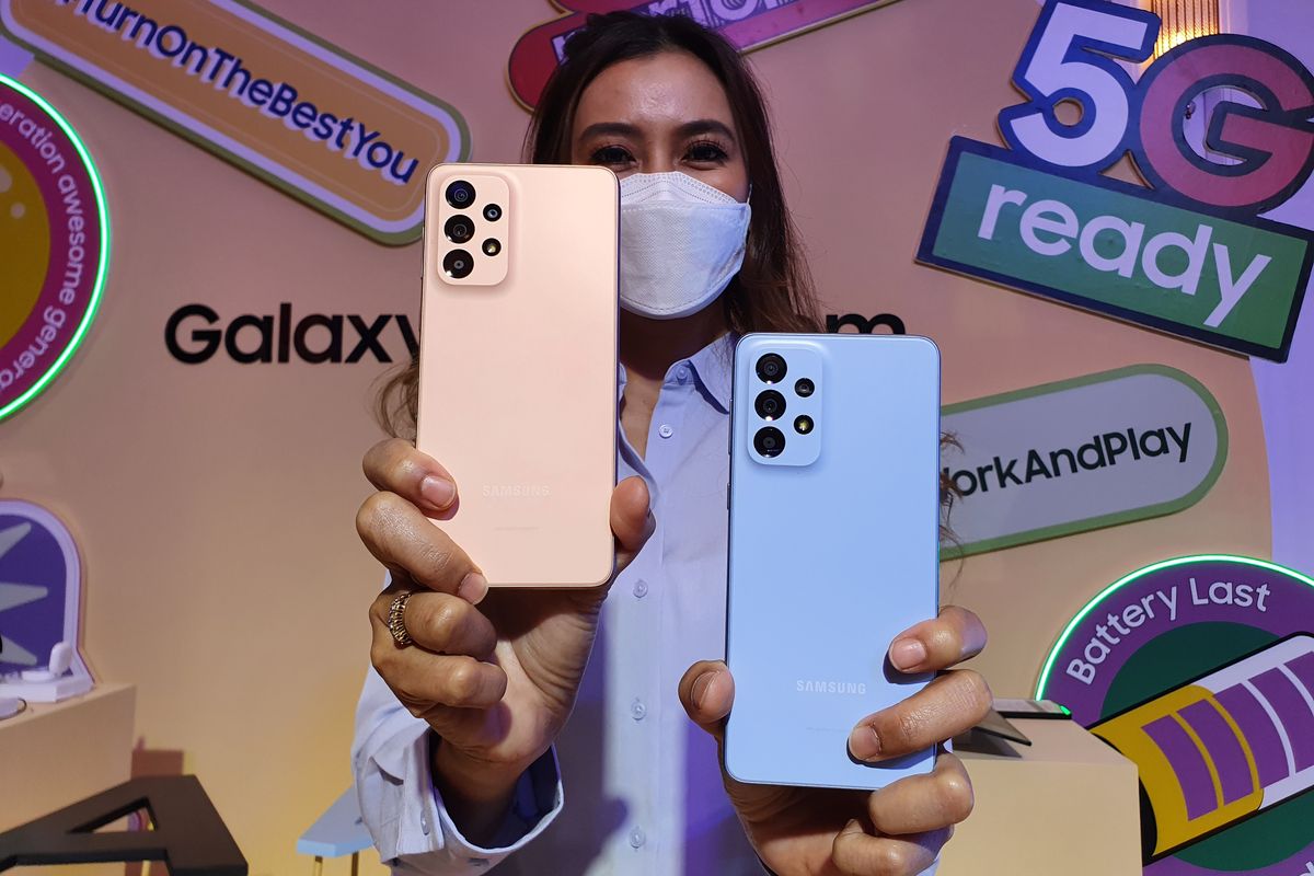 Samsung Galaxy A33 resmi meluncur di Indonesia, Kamis (31/3/2022).