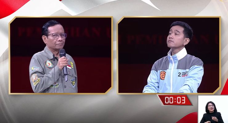 Debat Panas Gibran Vs Mahfud soal "Greenflation", Puncaknya Mahfud Tak Mau Menjawab