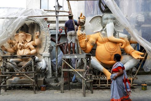 Takut Bencana Gelombang Covid-19 Terulang, India Batasi Festival Keagamaan Ganesh Chaturthi