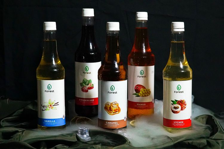 Bahan baku sirup berbagai rasa dari Forest Beverage Solutions.