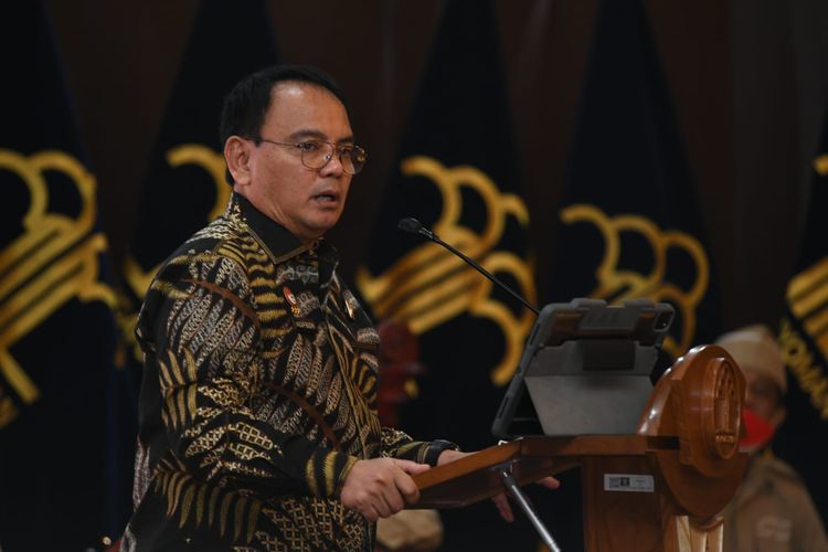 Sekretaris Jenderal Kementerian Hukum dan Hak Asasi Manusia (Kemenkumham) Andap Budhi Revianto dalam sebuah kesempatan.