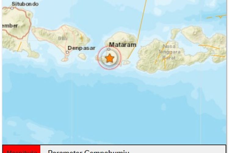 Gempa magnitudo 4,6 guncang Lombok, Selasa (25/1/2022).