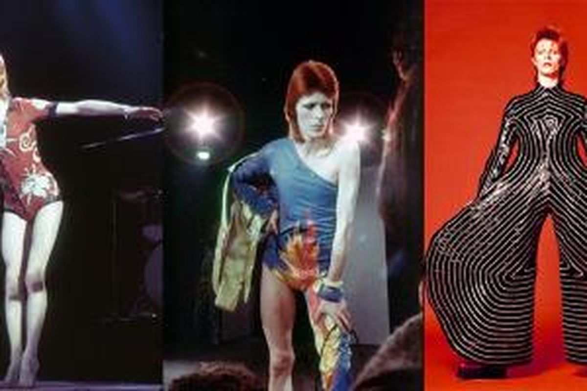 Perkembangan gaya busana David Bowie dari masa ke masa 