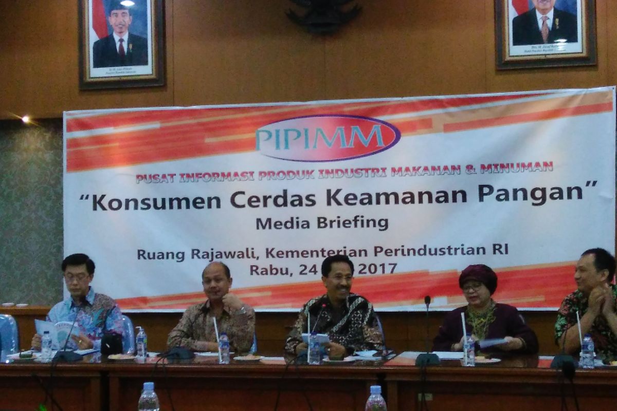 Acara diskusi Konsumen Cerdas Keamanan Pangan di Kementerian Perindustrian, Jakarta, Rabu (24/5/2017).