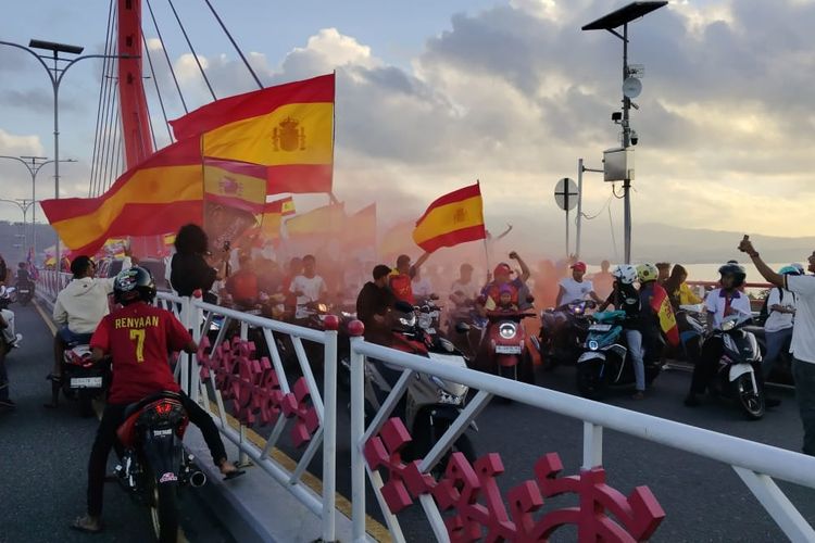 Spanyol Juara Piala Dunia 2026, Ribuan Warga Ambon Turun ke Jalan