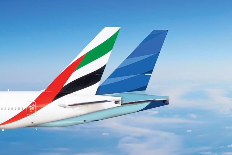 Ilustrasi kerja sama codeshare maskapai penerbangan Garuda Indonesia dan Emirates