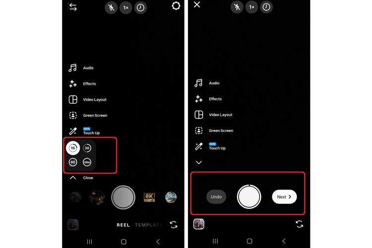 Cara menunggah video Reels berdurasi 20 menit secara in-stream atau langsung dari kamera aplikasi Instagram.