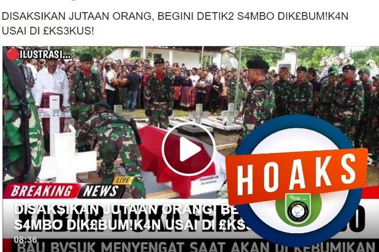 Hoaks, jutaan orang menyaksikan pemakaman Ferdy Sambo