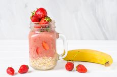 Resep Smoothie Stroberi Oatmeal, Sarapan Praktis dan Sehat