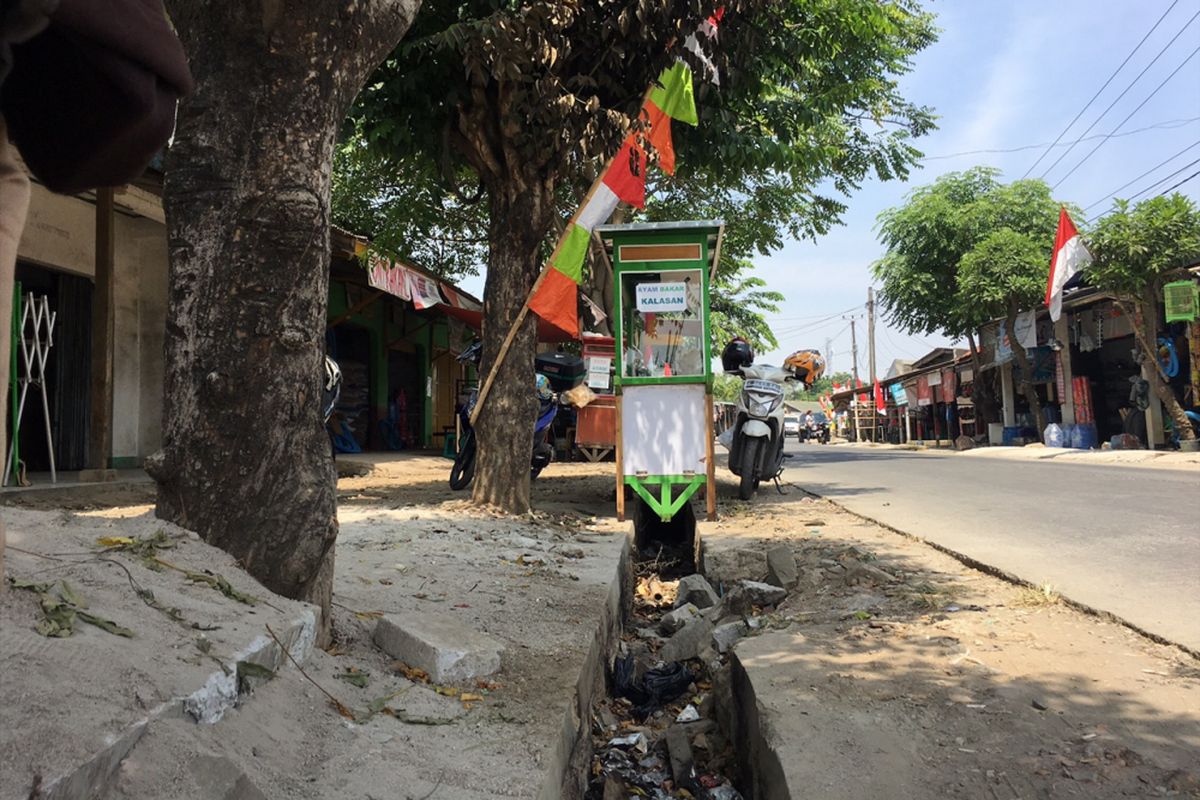 Tempat kejadian pembakaran MA pada Selasa (1/8/2017) di Pasar Muara Bakti, Desa Muara Bakti, Kecamatan Babelan, Kabupaten Bekasi, Jumat (4/8/2017). 