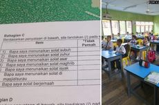 Viral Angket Sekolah di Malaysia Tanyakan ke Siswa Seberapa Sering Ayah Mereka Shalat