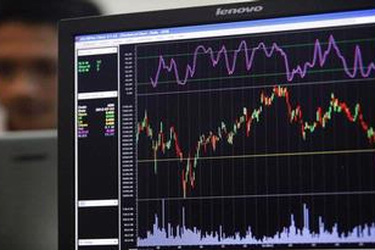 Ilustrasi grafik IHSG  