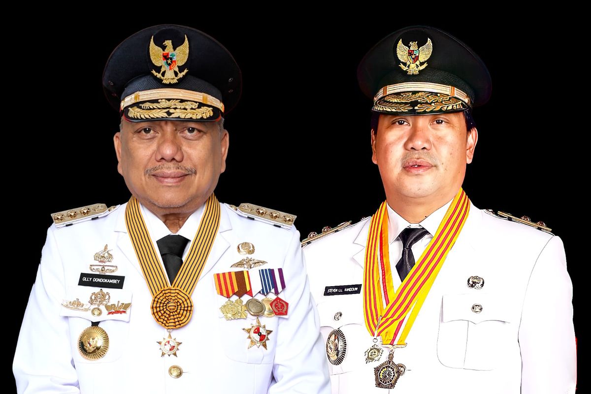 Gubernur Sulawesi Utara (Sulut) Olly Dondokambey bersama Wakil Gubernur (Wagub) Steven O E Kandouw.