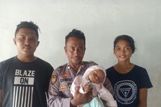 Detik-detik Anggota Polisi Selamatkan Bayi 9 Bulan Tercebur di Laut