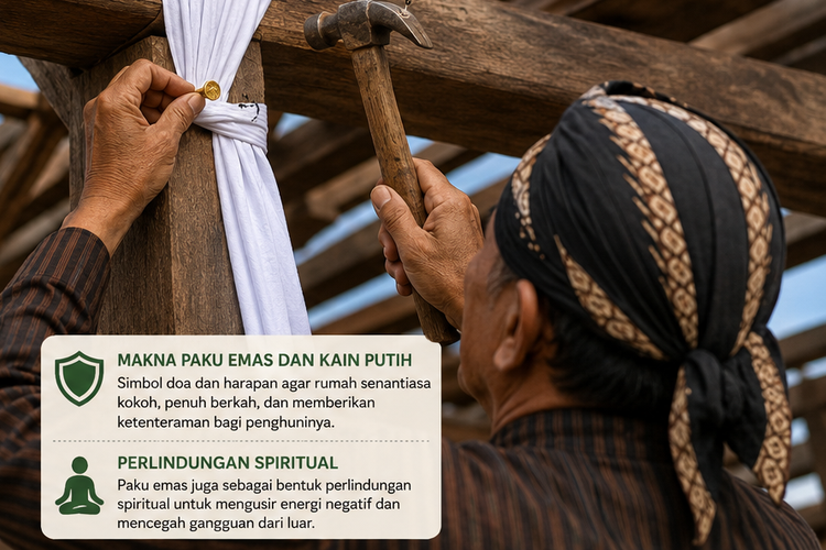 Pasang Paku Emas dan Kain Putih di Blandar Rumah, Tujuannya Apa?
