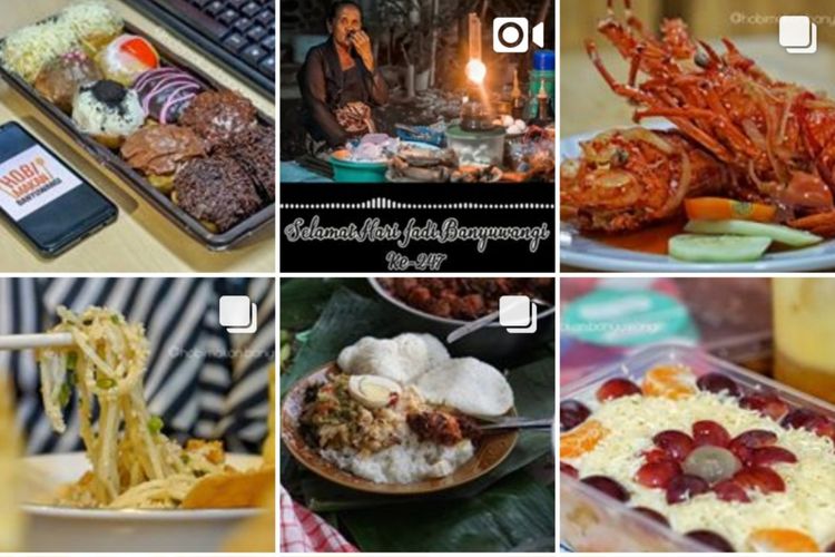 Sepanjang tahun 2018, akun @hobimakan.banyuwangi me-review 500 lebih kuliner di Banyuwangi, Jawa Timur.