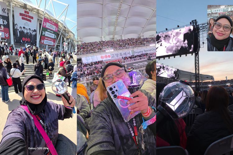 Samsung Galaxy S26 Ultra jadi andalan KompasTekno buat ngonser BTS World Tour Arirang di Goyang, Korea Selatan.