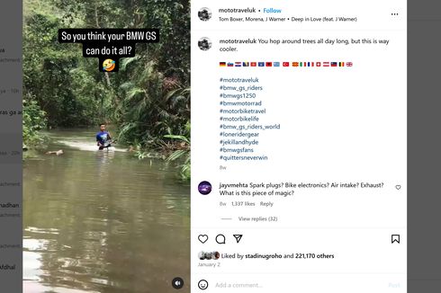 Video Viral, Bebek Honda Astrea Prima Bisa Berenang Lewati Banjir