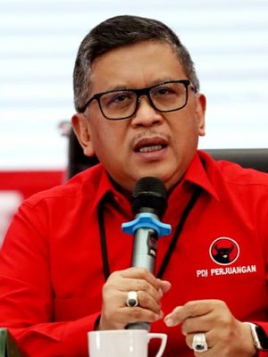 Sekjen DPP PDI-P Hasto Kristiyanto dalam konferensi pers pengumuman paslon Pilkada 2020, Rabu (2/9/2020).