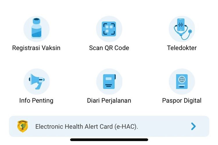 integrasi e-HAC dengan aplikasi Pedulilindungi baru tersedia untuk perangkat iOS. 