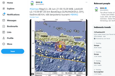 Yogyakarta Diguncang Gempa Bumi M 5,3, Bukan Gempa Megathrust