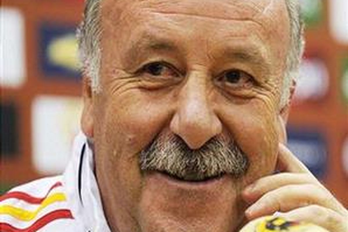 Pelatih tim nasional Spanyol, Vicente Del Bosque.