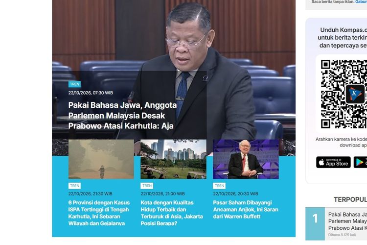 [POPULER TREN] Anggota Parlemen Malaysia Berpesan Prabowo Pakai Bahasa Jawa | CO di Hampir Seluruh Indonesia