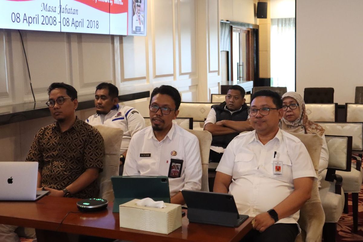 Pertemuan Barjas Pemprov Sulsel, Diskominfo-SP Sulsel, dan BSrE BSNN, Rabu (12/4/2023).