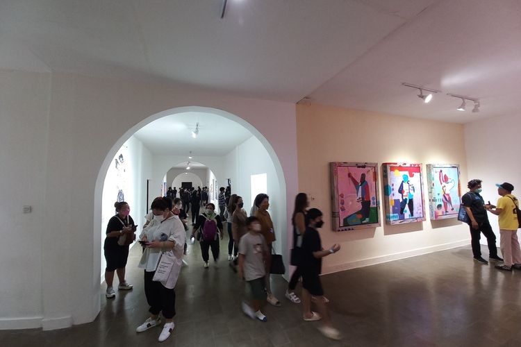 suasana pameran seni rupa Artjog yang digelar di JNM Kota Yogyakarta, Kamis (7/7/2022)