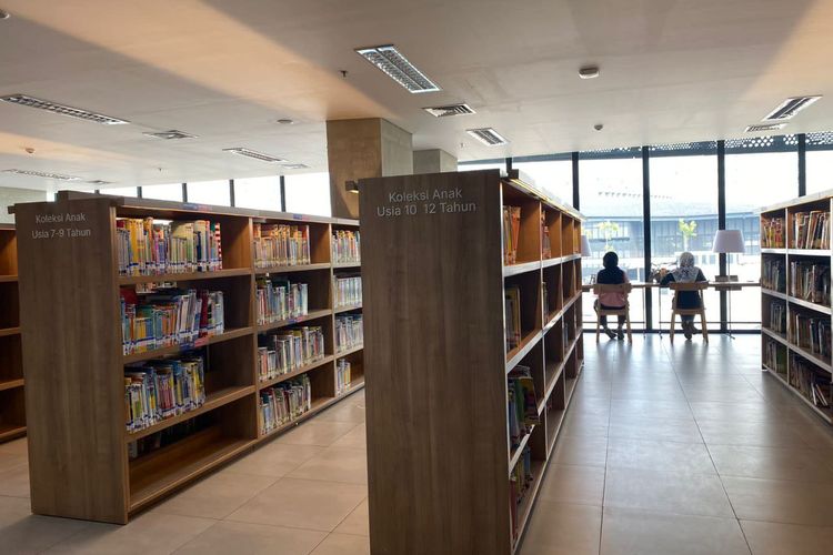 Fasilitas di dalam Perpustakaan Jakarta yang berlokasi di area Taman Ismail Marzuki (TIM), Menteng, Jakarta Pusat, Rabu (23/8/2023).