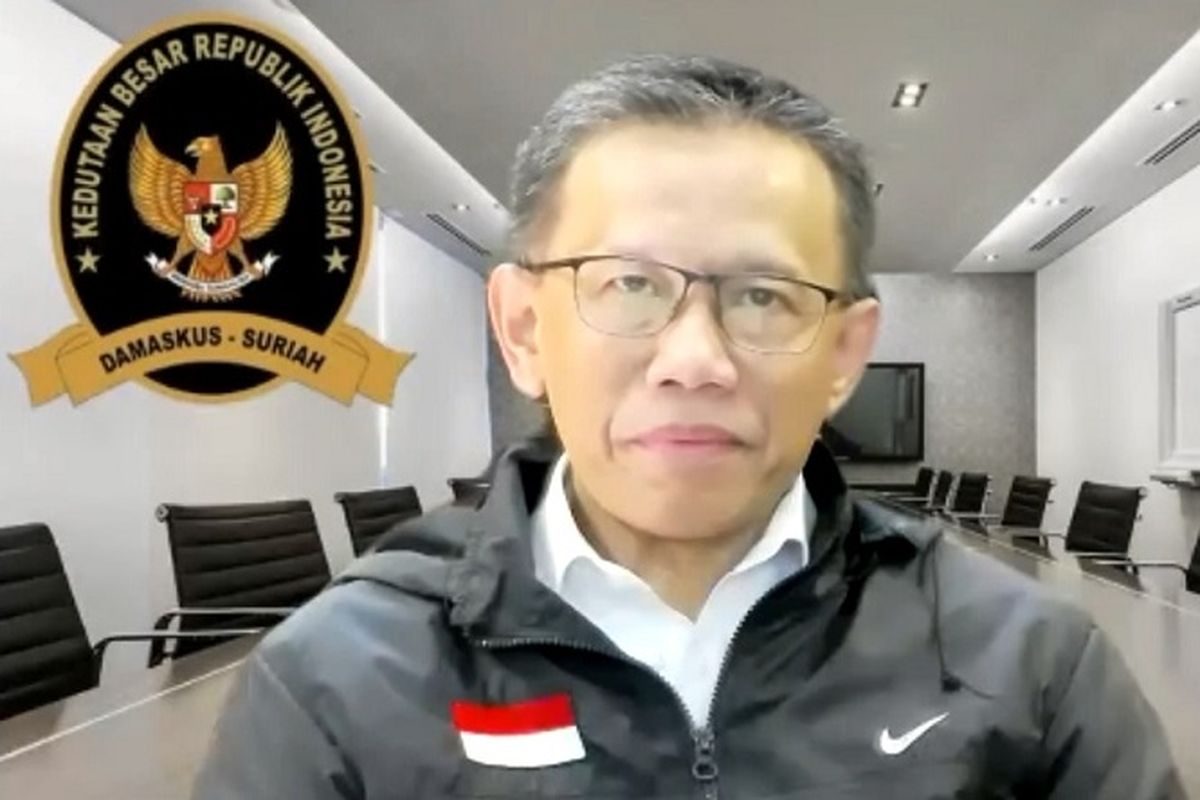 Audiensi Dompet Dhuafa dengan Kedutaan Besar Republik Indonesia (KBRI) Suriah di Damaskus dalam langkah penanganan peristiwa gempa bumi yang mengguncang Turkiye dan Suriah yang diselenggarakan melalui dalam jaringan (daring), Kamis (16/2/2023).
