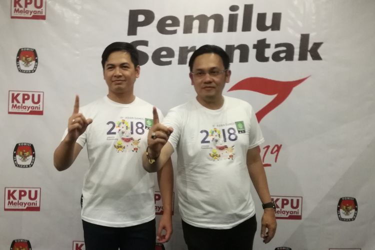 Artis Tommy Kurniawan (kiri) dan Farhat Abbas (kanan) merupakan dua caleg PKB yang akan bertarung di Pemilu 2019 nanti.
