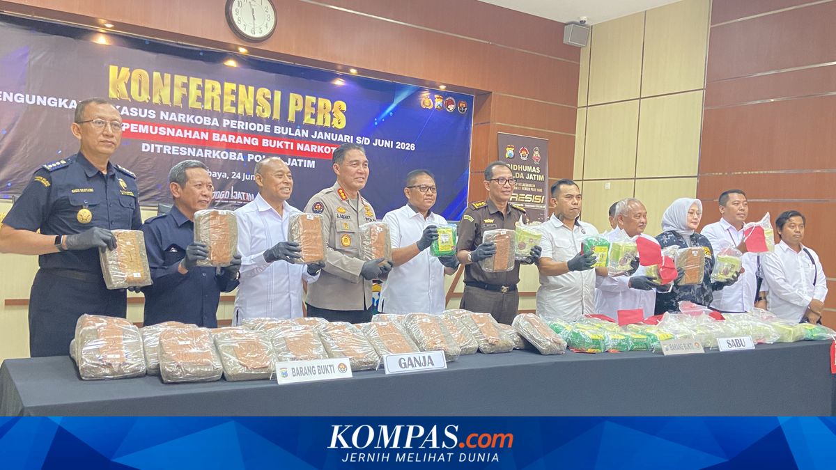 Peredaran Narkoba di Jatim Naik, Polda Jatim: Jalur Darat Mendominasi dan Sasar Tempat Sepi