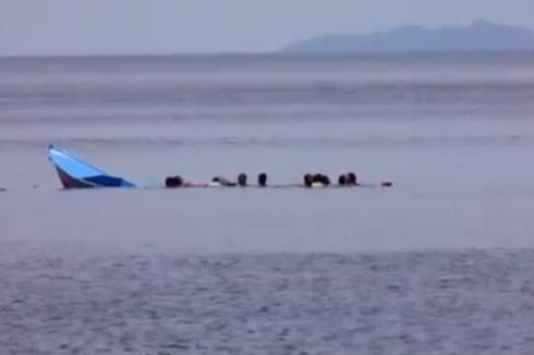 Perahu Terbalik di Pantai Wisata Amahai, Dua Bocah Tewas