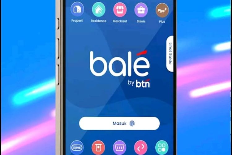 ilustrasi aplikasi bale by btn. BTN akan menghapuskan biaya administrasi untuk Tabungan BTN Batara Online.