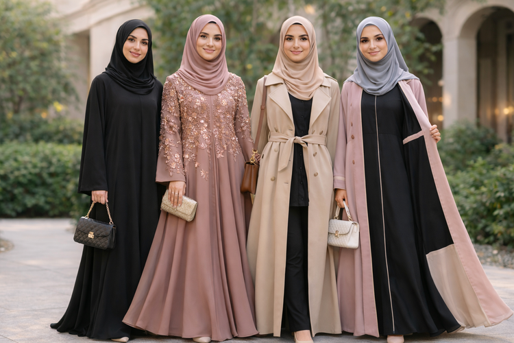Tren Gamis Lebaran 2026 Abaya Jadi Primadona, Ini Model yang Paling Diburu.