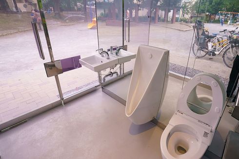 Viral Foto Toilet Umum Transparan di Jepang, Ternyata Begini Cara Pakainya