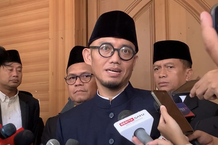 Wakil Menteri Haji dan Umrah (Wamenhaj) RI Dahnil Anzar Simanjuntak di Asrama Haji Jakarta, Pondok Gede, Jakarta Timur, Kamis (8/1/2026).