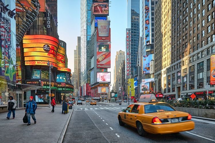 Ilustrasi Times Square di New York, Amerika Serikat