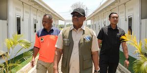 Kepala Posko Wilayah Satgas PRR Aceh Safrizal ZA saat menjelaskan usulan penambahan 97 huntara dari Bupati Aceh Tamiang Armia Fahmi, Selasa (7/4/2026).