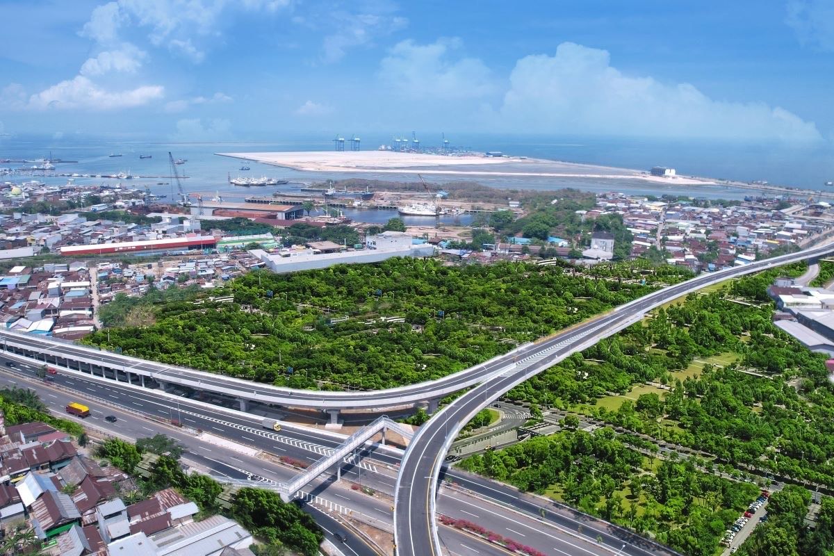 Ilustrasi jalan tol.
