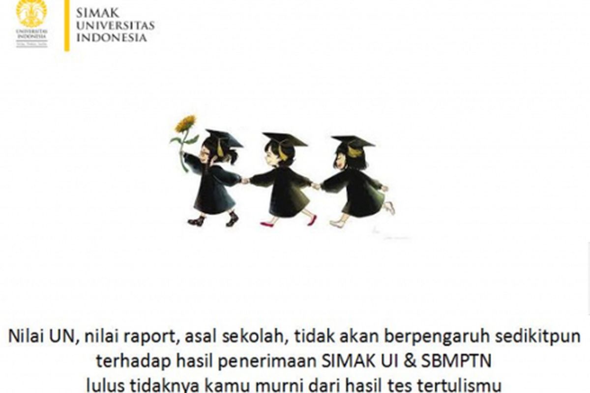 Hasil UN dan rapor sekolah asal tidak akan mempengaruhi penerimaan SBMPTN.