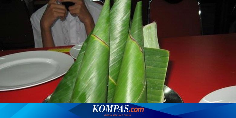 Nasi Uduk Kerucut Bungkus Daun Pisang