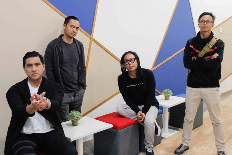 Grup band NAFF berkunjung ke redaksi Kompas.com di Jalan Palmerah Selatan, Jakarta Pusat, Selasa (13/11/2018).