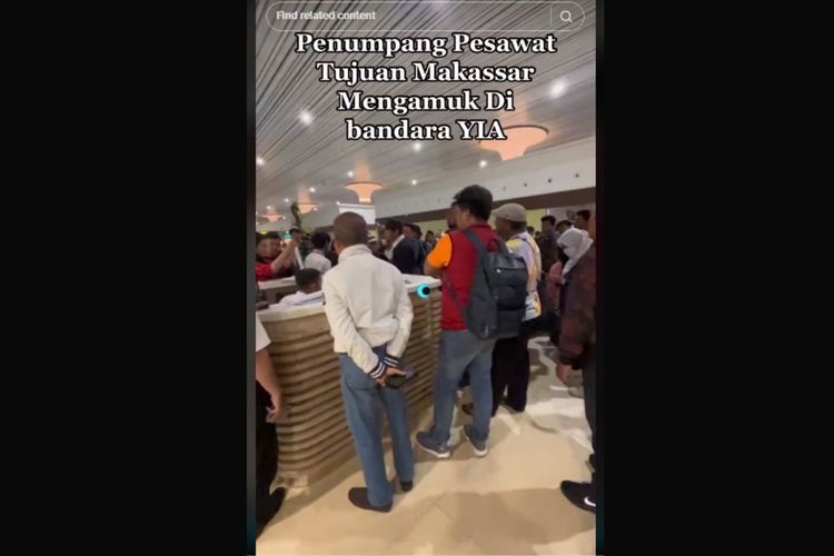 Salah satu warganet mengunggah video yang memperlihatkan penumpang Lion Air JT 644 rute Yogyakarta-Makassar mengalami delay. Video diunggah pada Senin (26/6/2023).