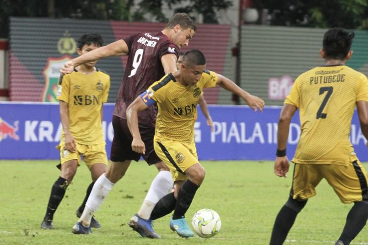 Striker PSM Makassar, Eero Markkanen, Sabtu (27/4/2019). 